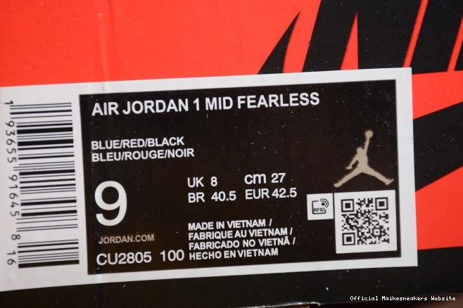 Official Maikesneakers CU2805-100 Air Fearless 1 Jordan Blue the SE Great Mid 0715